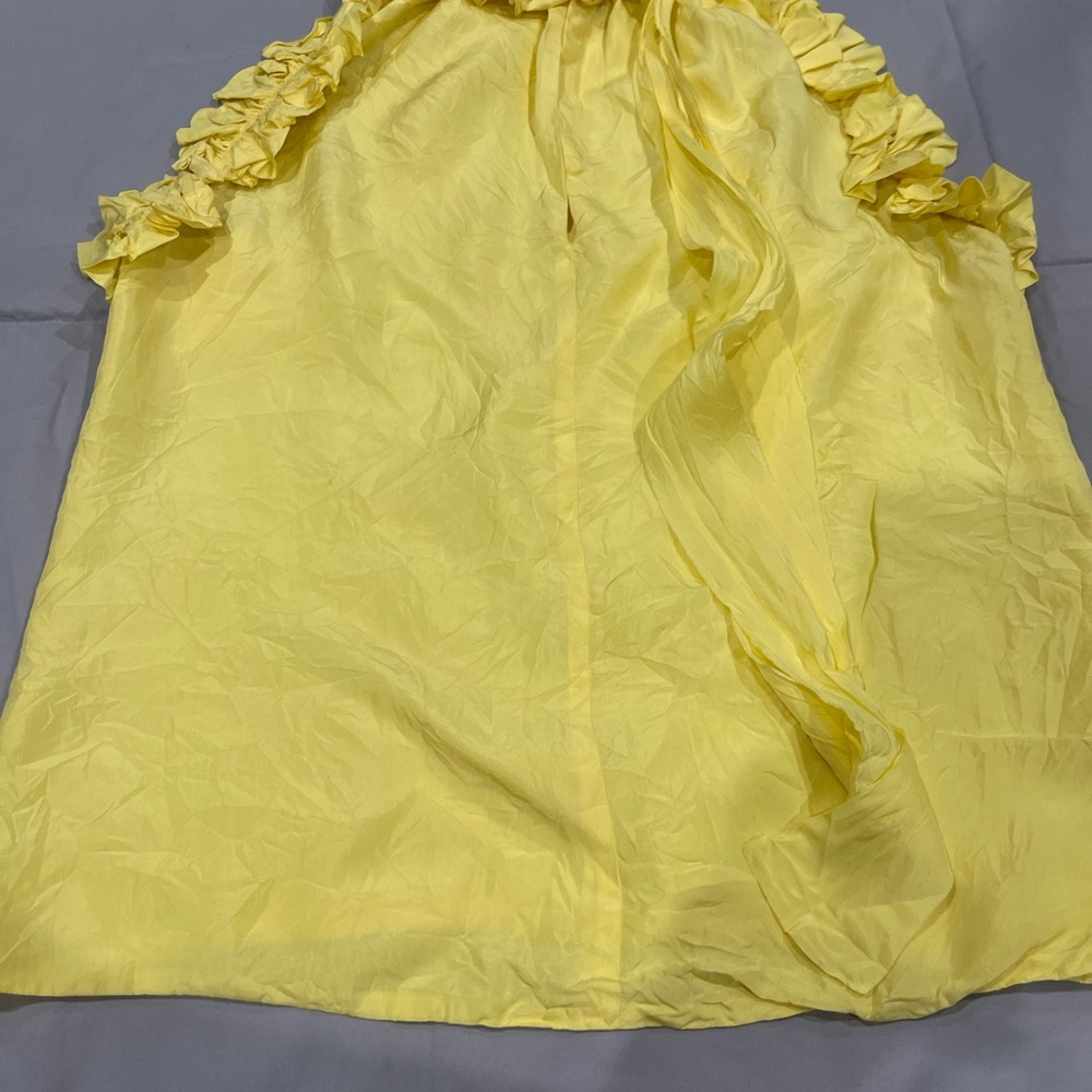 Yellow Ruffled Women's Blouse